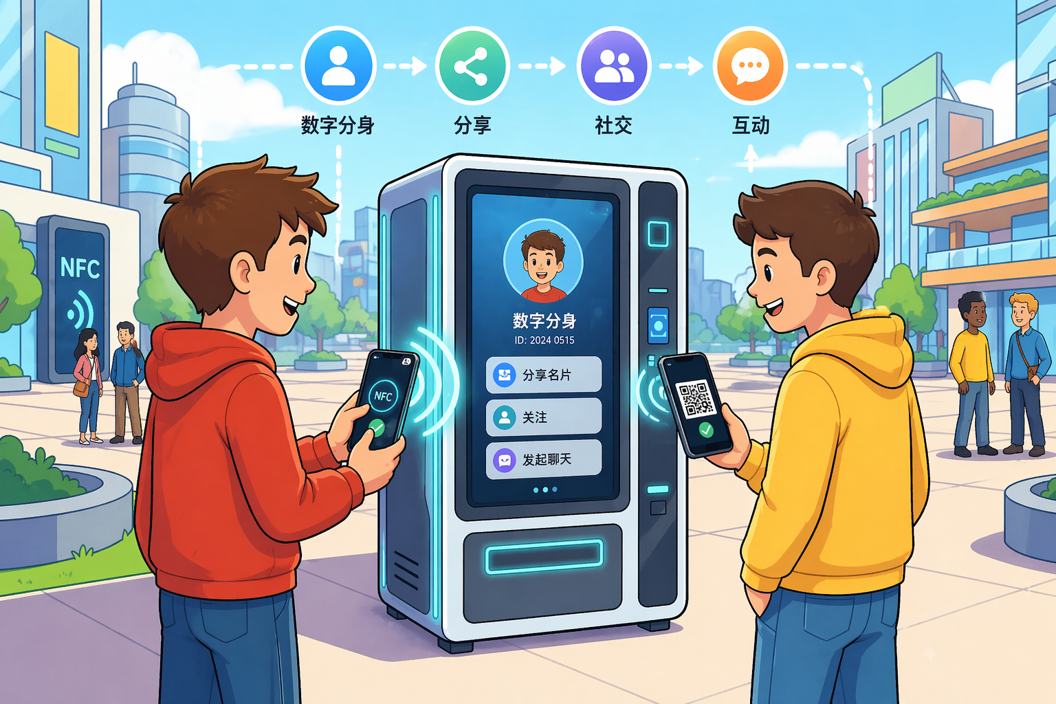 NFC 互动流程示意