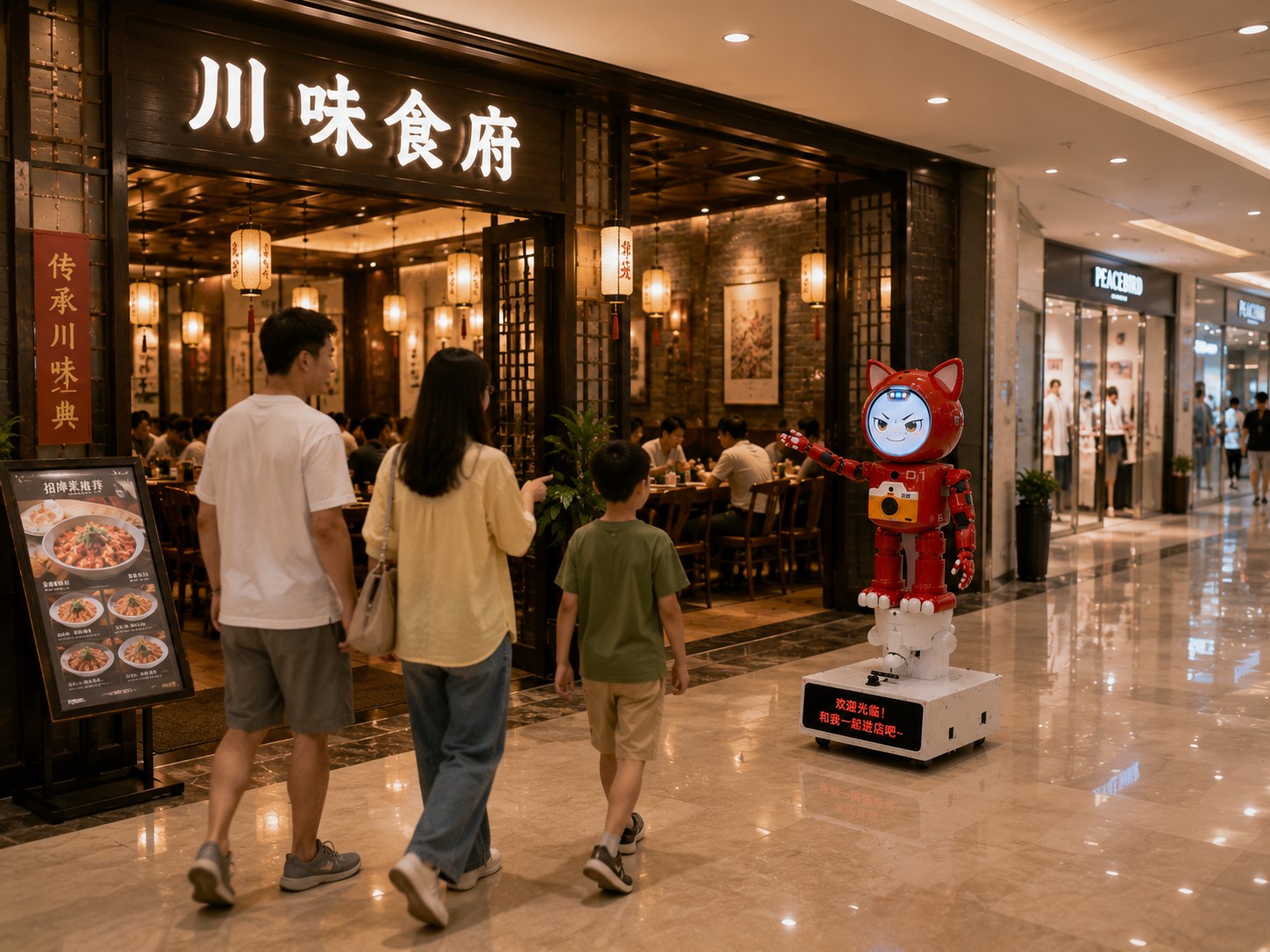AI机器猫门店引流场景