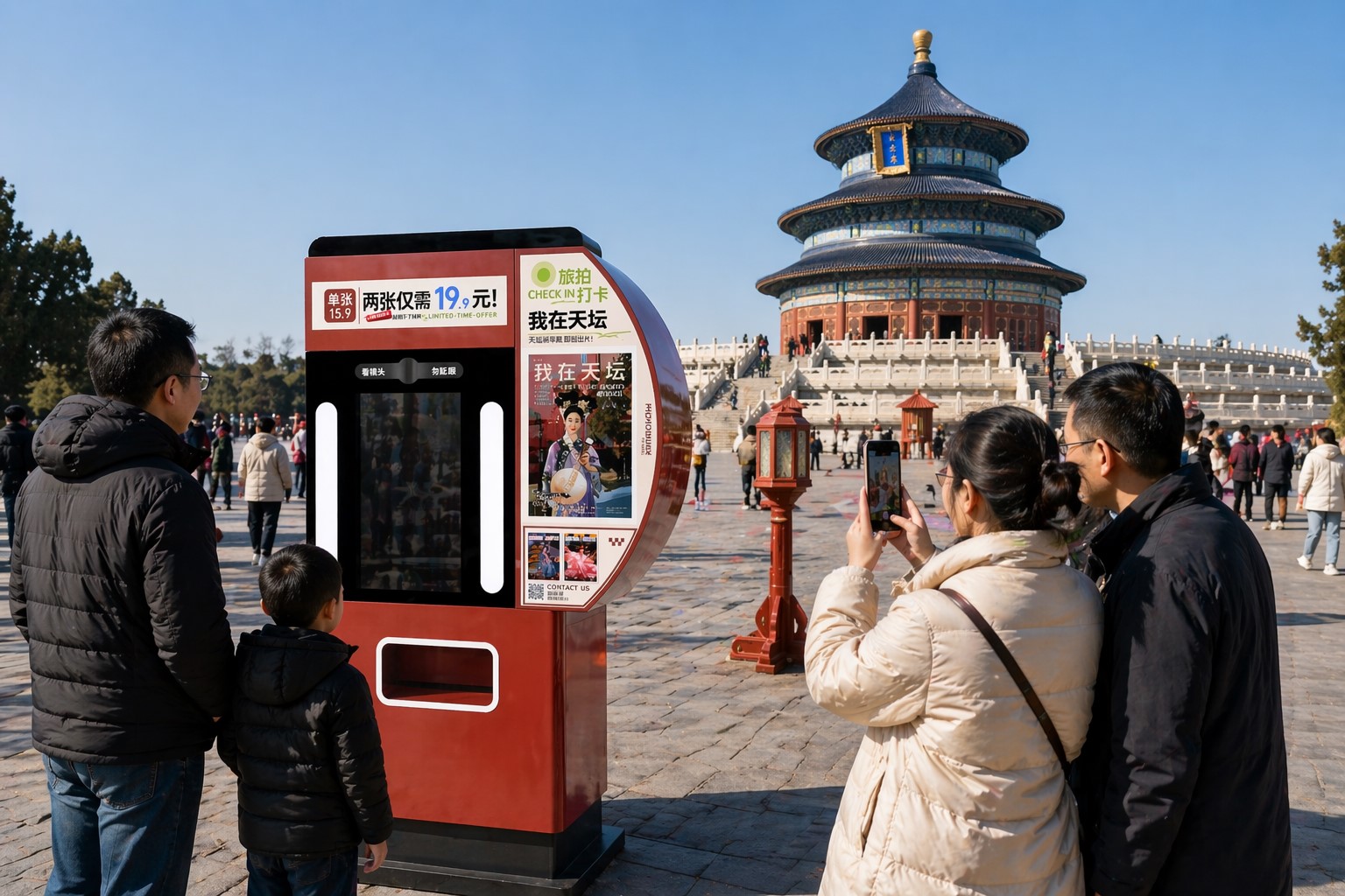 天坛景区AI旅拍机落地案例